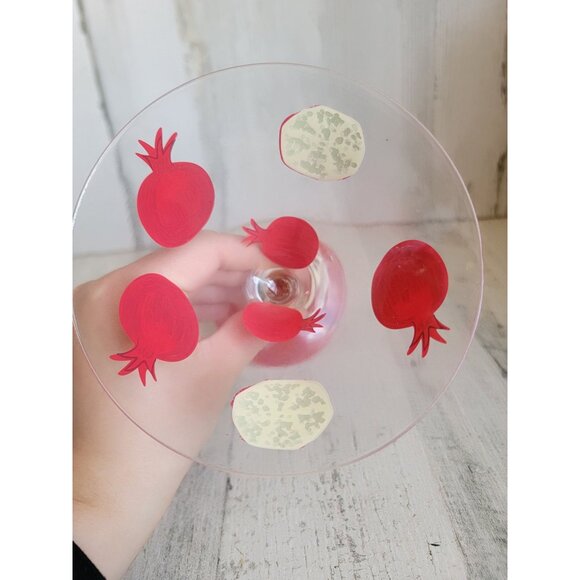 Lolita pomegranate martini glass drinkware decor fruit - Picture 7 of 9